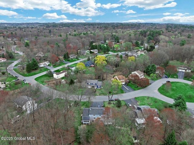 drone / aerial view with a residential view