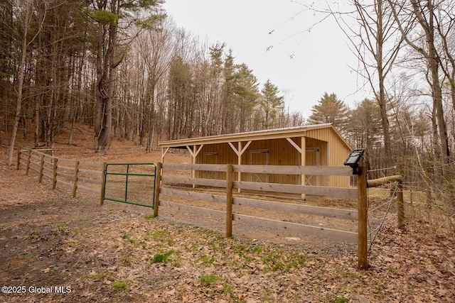 exterior space featuring an outbuilding and an exterior structure