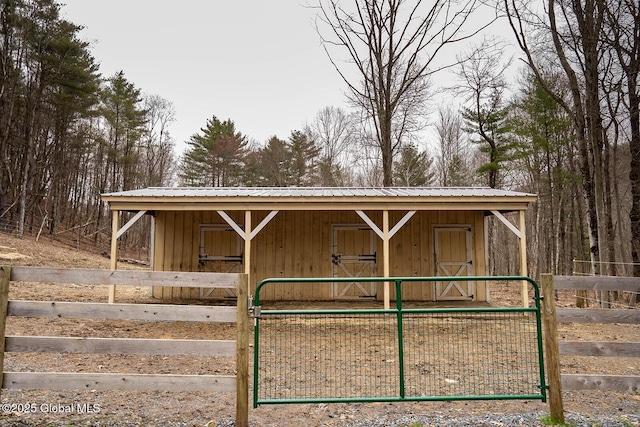 view of horse barn
