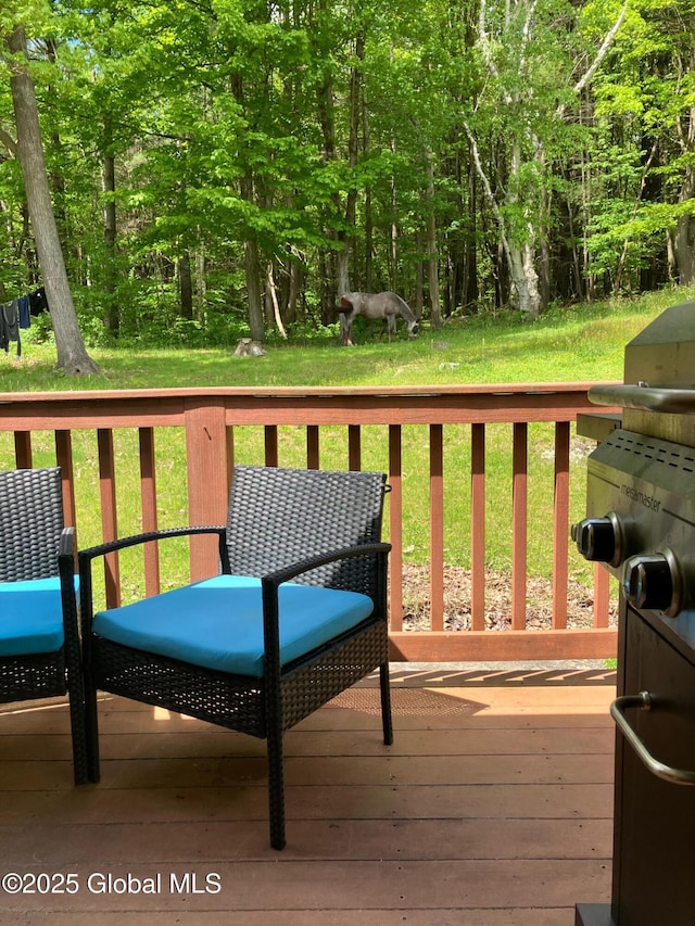 view of wooden deck