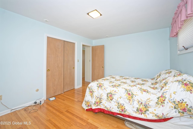 31 Tryon Ct, Albany, NY 12203 - bedroom featuring light wood-style flooring, a closet, and baseboards