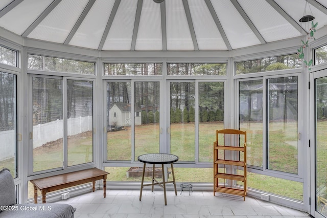 view of sunroom