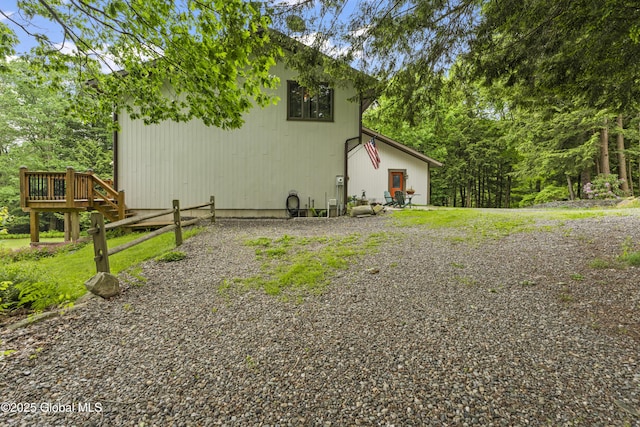 66 Schaeffer Rd, Berlin, NY 12138 - view of home's exterior featuring a wooden deck