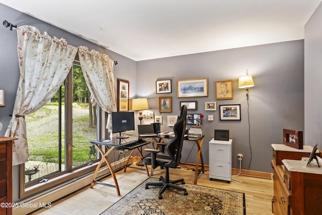 66 Schaeffer Rd, Berlin, NY 12138 - office area featuring wood finished floors and baseboards