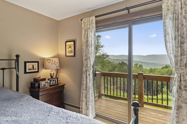 66 Schaeffer Rd, Berlin, NY 12138 - bedroom with baseboard heating and a mountain view