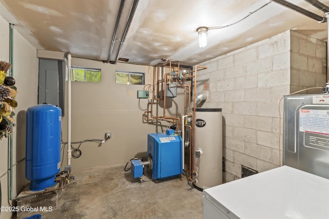 66 Schaeffer Rd, Berlin, NY 12138 - utilities with gas water heater, a heating unit, and electric panel