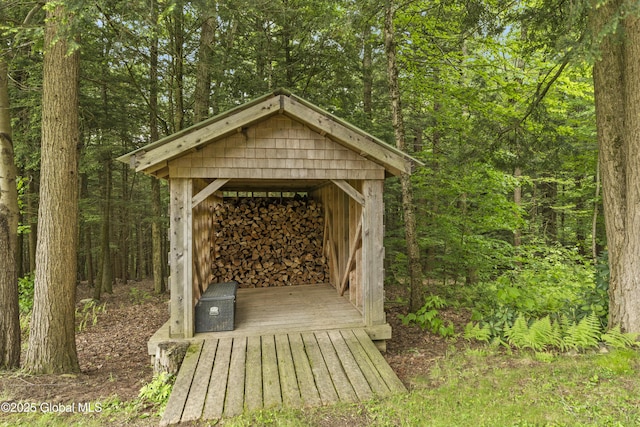 66 Schaeffer Rd, Berlin, NY 12138 - view of outbuilding featuring a wooded view