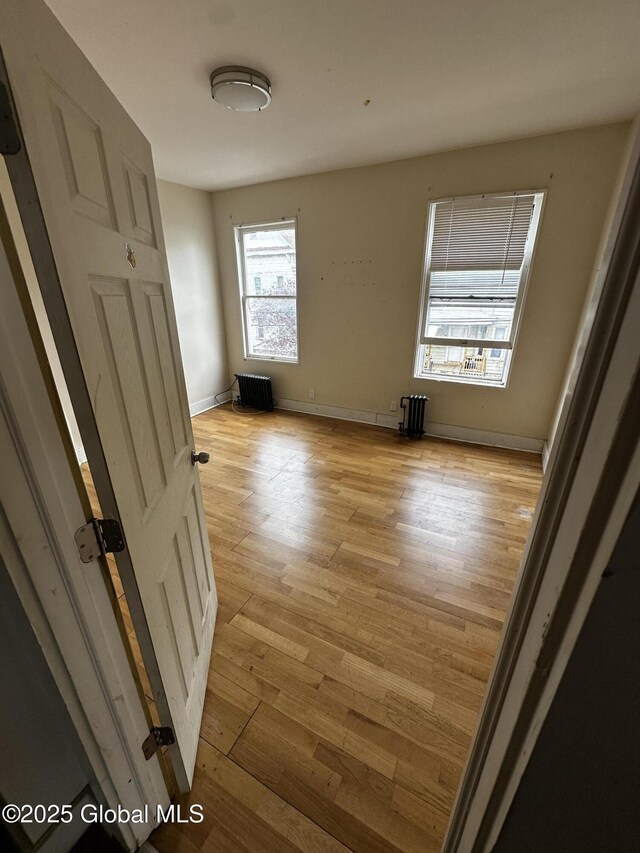 44 Storrie St, Amsterdam, NY 12010 - spare room featuring light wood-style flooring and baseboards