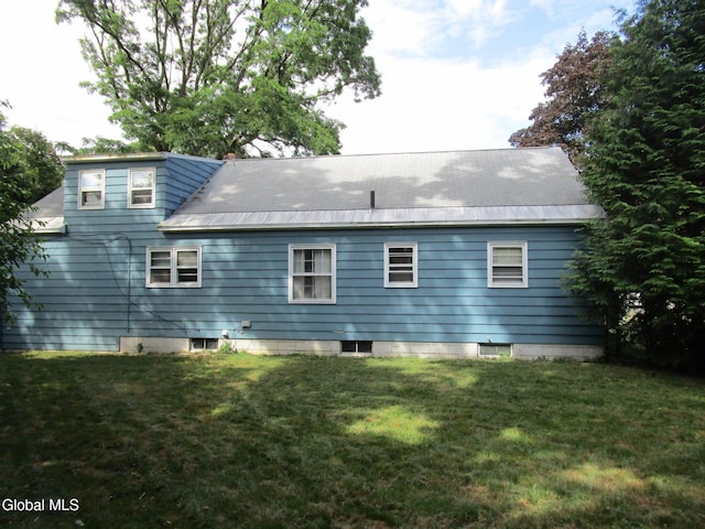16 Knickerbocker Rd, Scotia, NY 12302 - back of house featuring a lawn and a metal roof