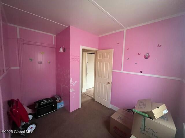 unfurnished bedroom with carpet flooring
