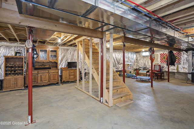 9 Barton Ave, Fort Edward, NY 12828 - unfinished below grade area featuring stairway