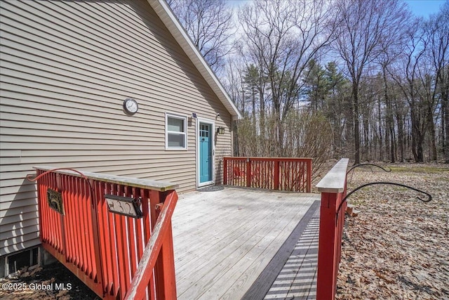 view of wooden deck