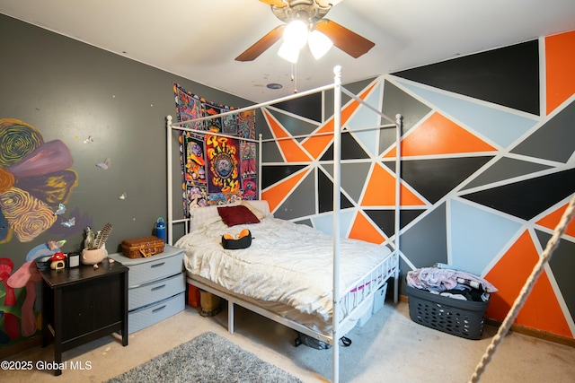 view of carpeted bedroom