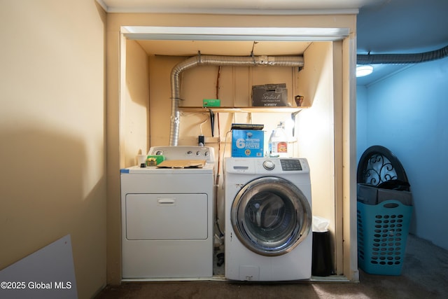 laundry area with washer and dryer and laundry area