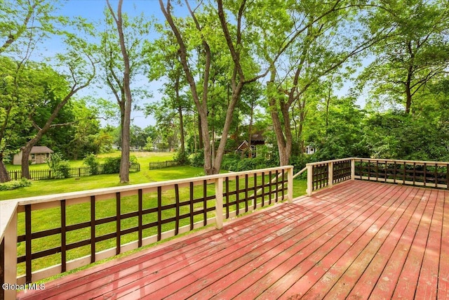 104 Euclid Ave, Altamont, NY 12009 - wooden terrace featuring view of scattered trees