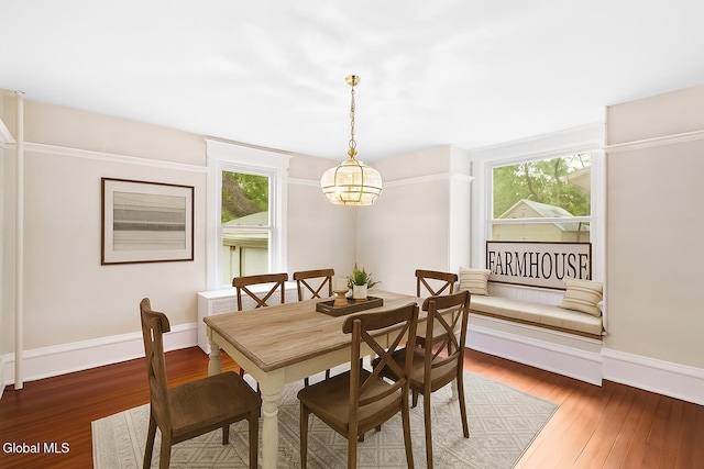 104 Euclid Ave, Altamont, NY 12009 - dining area with plenty of natural light, wood finished floors, and a chandelier