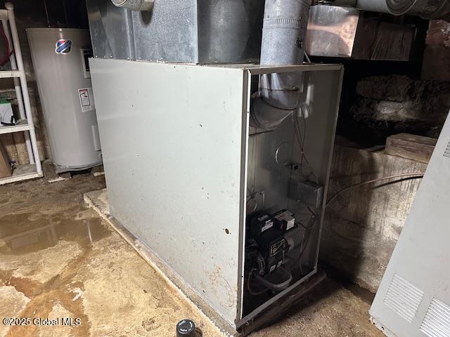 2543 Moriah Rd, Moriah, NY 12960 - utility room with heating unit and water heater