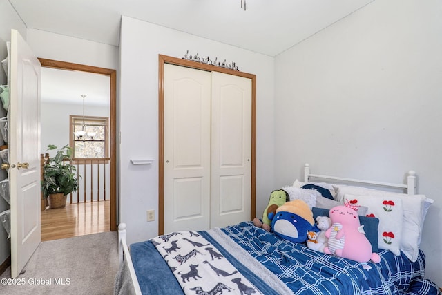 bedroom with a closet