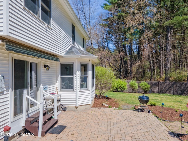 view of patio / terrace with fence