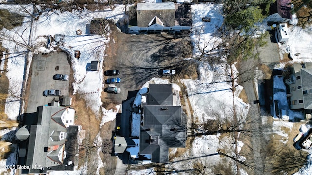 view of snowy aerial view
