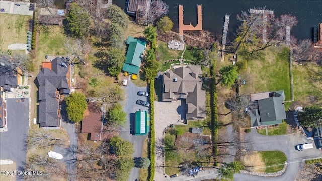 aerial view with a residential view