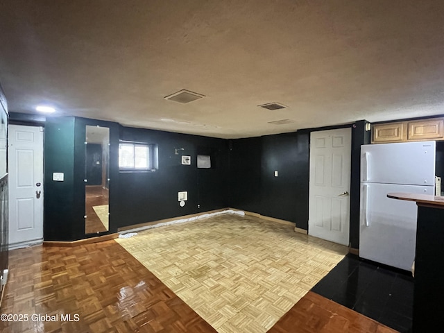66 Jefferson St, Troy, NY 12180 - kitchen featuring freestanding refrigerator and baseboards