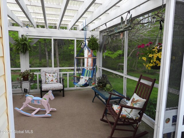116 Dennie Rd, Mayfield, NY 12117 - view of unfurnished sunroom