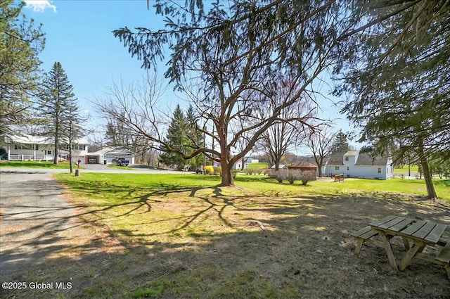 view of yard with a residential view