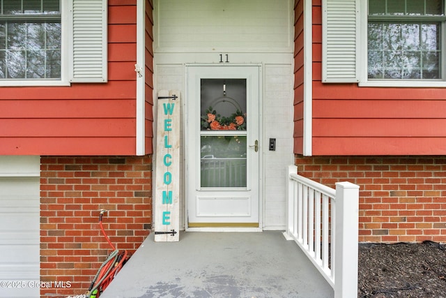 view of exterior entry
