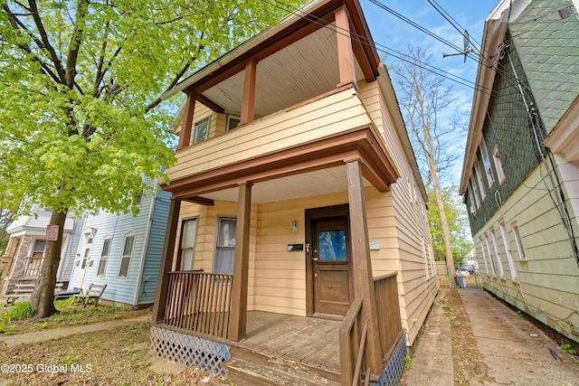 exterior space with a porch
