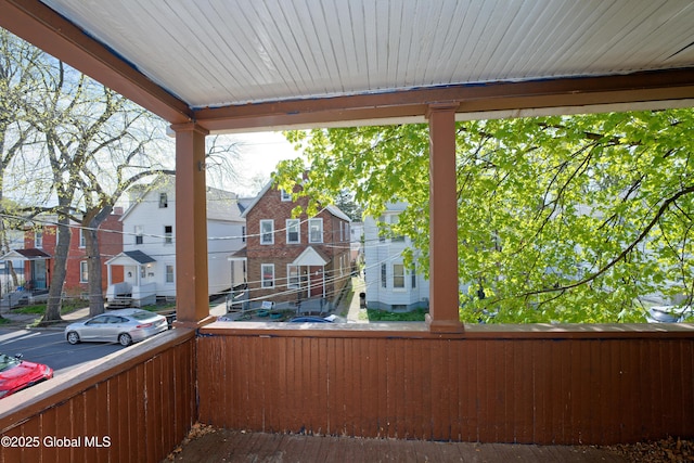 balcony featuring a residential view