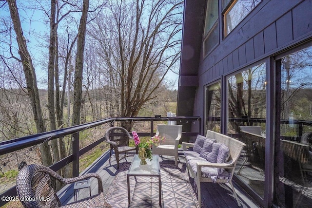 balcony with an outdoor living space