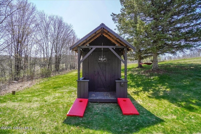 view of shed