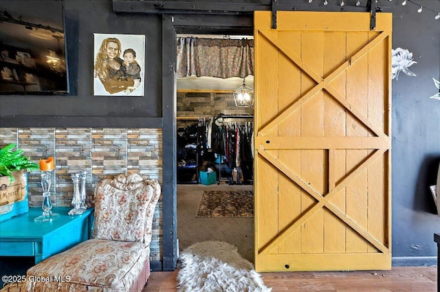 interior space featuring wood finished floors