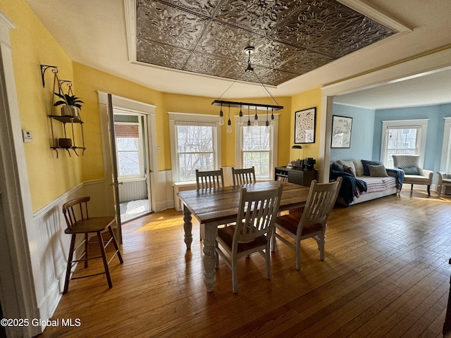 47 Washington Rd, Scotia, NY 12302 - dining room featuring wainscoting, hardwood / wood-style flooring, and a wealth of natural light