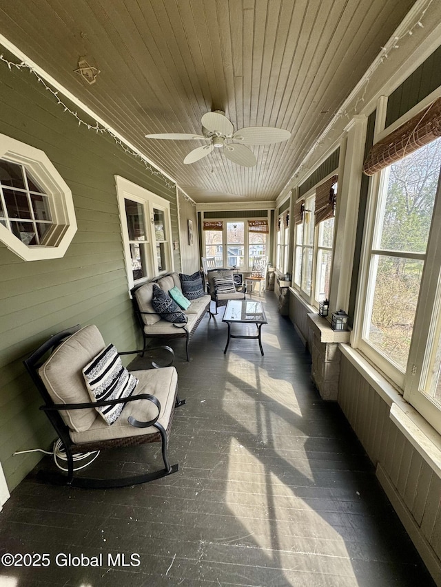 47 Washington Rd, Scotia, NY 12302 - sunroom / solarium with a ceiling fan