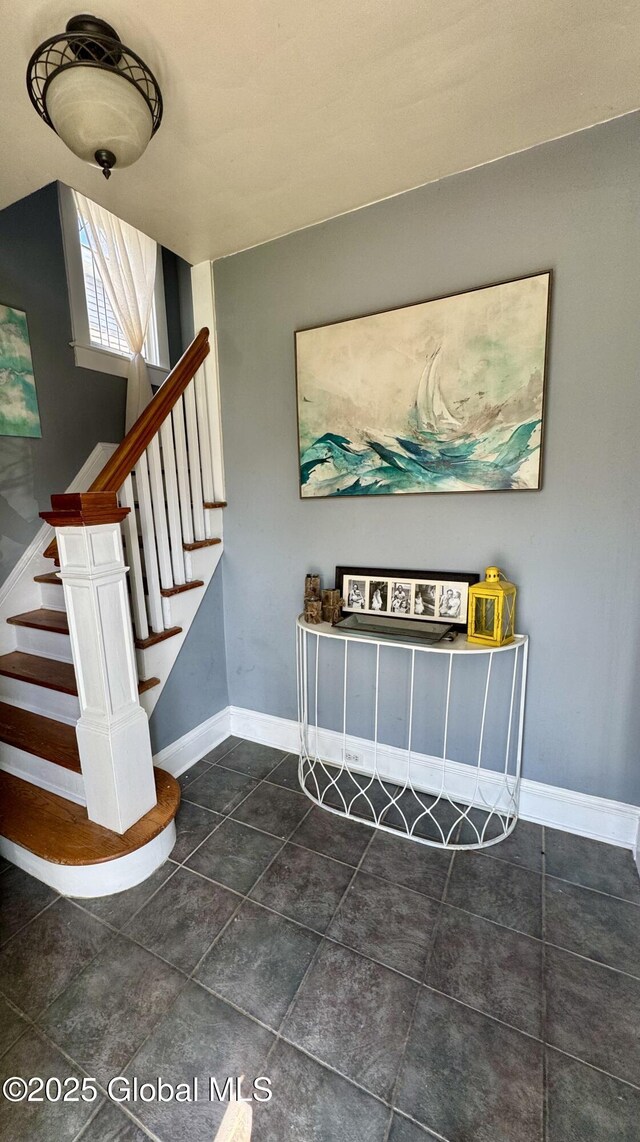 47 Washington Rd, Scotia, NY 12302 - stairs with tile patterned flooring and baseboards