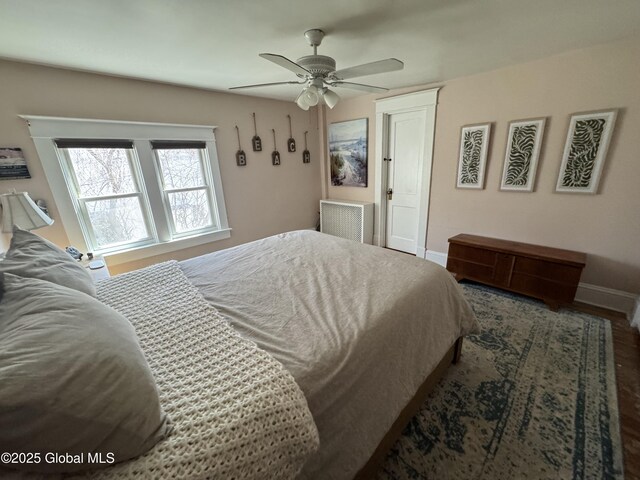 47 Washington Rd, Scotia, NY 12302 - bedroom with ceiling fan, baseboards, and wood finished floors