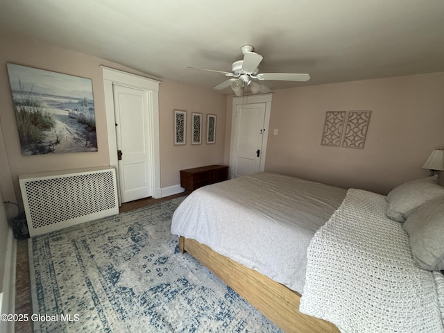 47 Washington Rd, Scotia, NY 12302 - bedroom featuring a ceiling fan and radiator