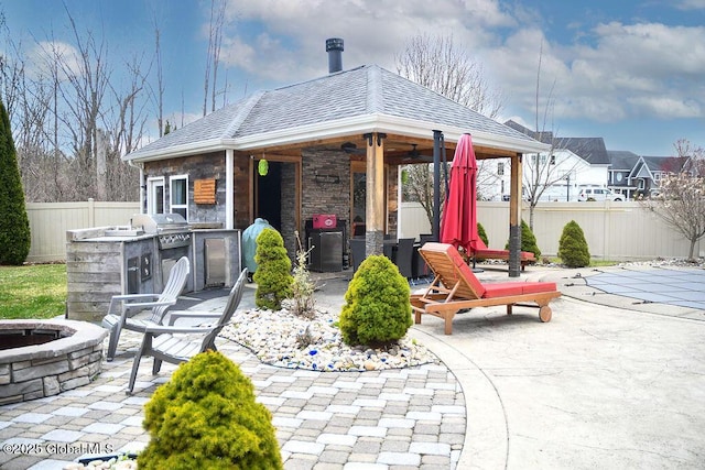 20 Fort Vaux Ln, Colonie, NY 12189 - view of patio featuring ceiling fan and a gazebo