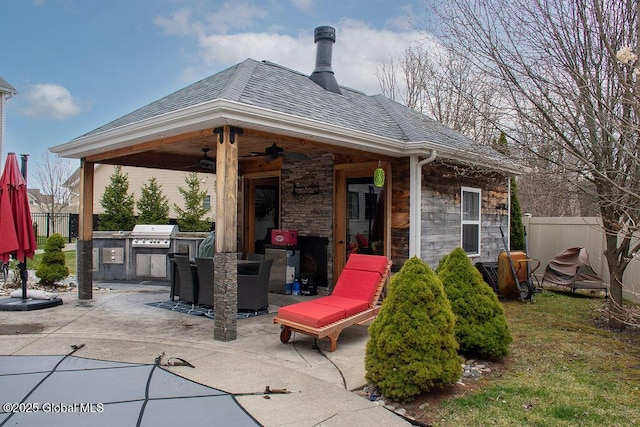 20 Fort Vaux Ln, Colonie, NY 12189 - view of patio / terrace with ceiling fan