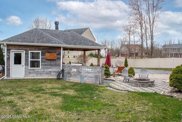 20 Fort Vaux Ln, Colonie, NY 12189 - view of yard with a fire pit and a patio