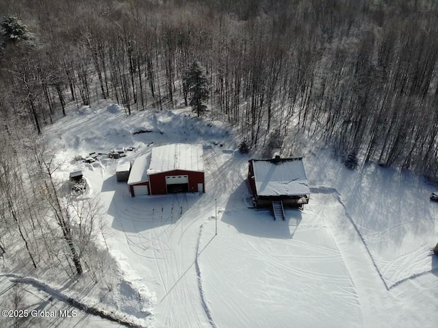 190 Wes Brown Rd, Cherry Valley, NY 13320 - view of snowy aerial view