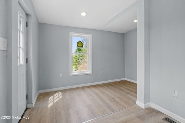111 Mann Ave, Troy, NY 12180 - empty room with visible vents, baseboards, and wood finished floors