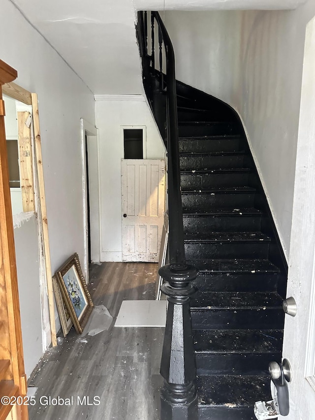 425 10th St, Troy, NY 12180 - stairs with wood finished floors
