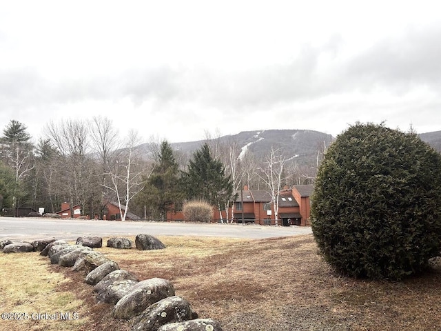 exterior space with a mountain view