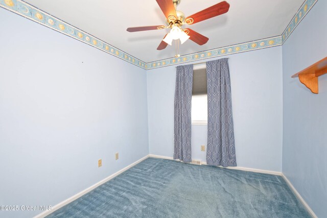 87 Dorchester Ave, Bethlehem, NY 12158 - carpeted spare room featuring a ceiling fan and baseboards