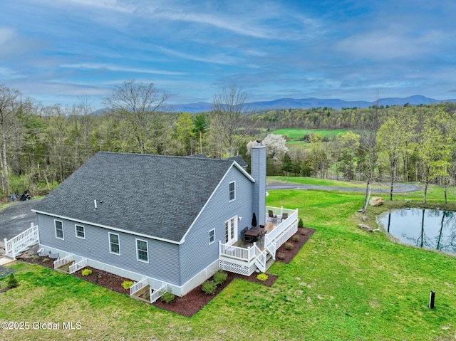 214 Vosenkill Rd, Athens, NY 12015 - drone / aerial view with a mountain view and a forest view