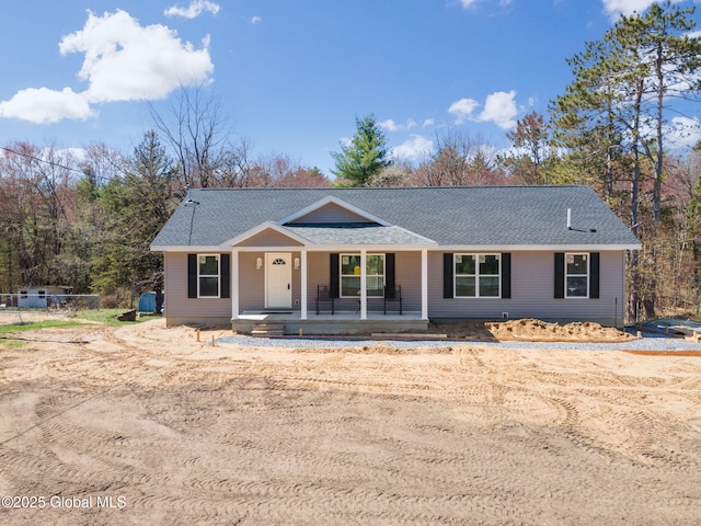 152 Ingersoll Rd, Wilton, NY 12866 - view of front facade featuring a shingled roof and covered porch
