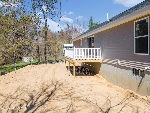 152 Ingersoll Rd, Wilton, NY 12866 - exterior space featuring a wooden deck and dirt driveway